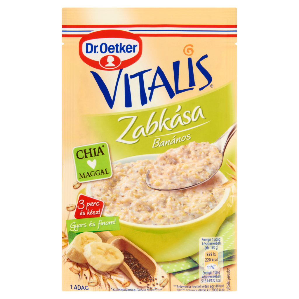 Dr. Oetker Vitalis banános zabkása 55 g