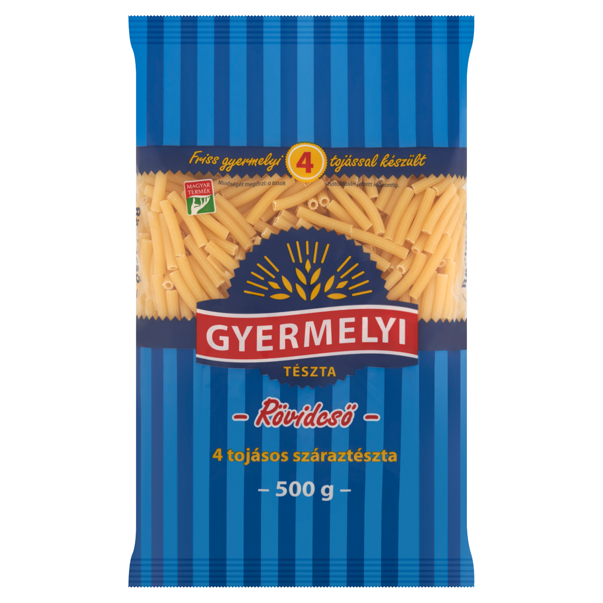 Gyermelyi rövidcső 4 tojásos száraztészta 500 g