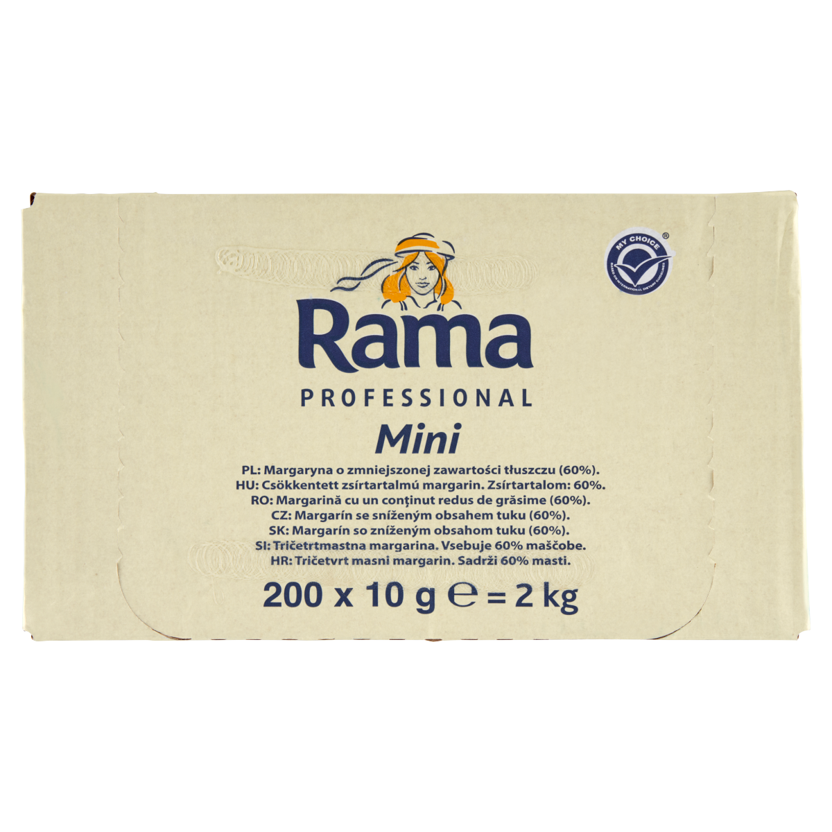 RAMA PROFESSIONAL Rama Mini csökkentett zsírtartalmú margarin 200 x 10 g (2 kg)