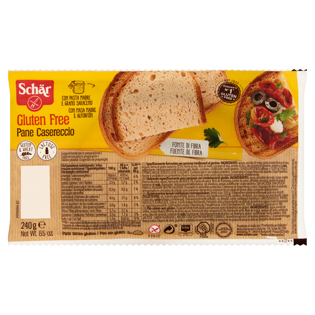 Schär Pane Casereccio Gluténmentes Kenyér 240 g