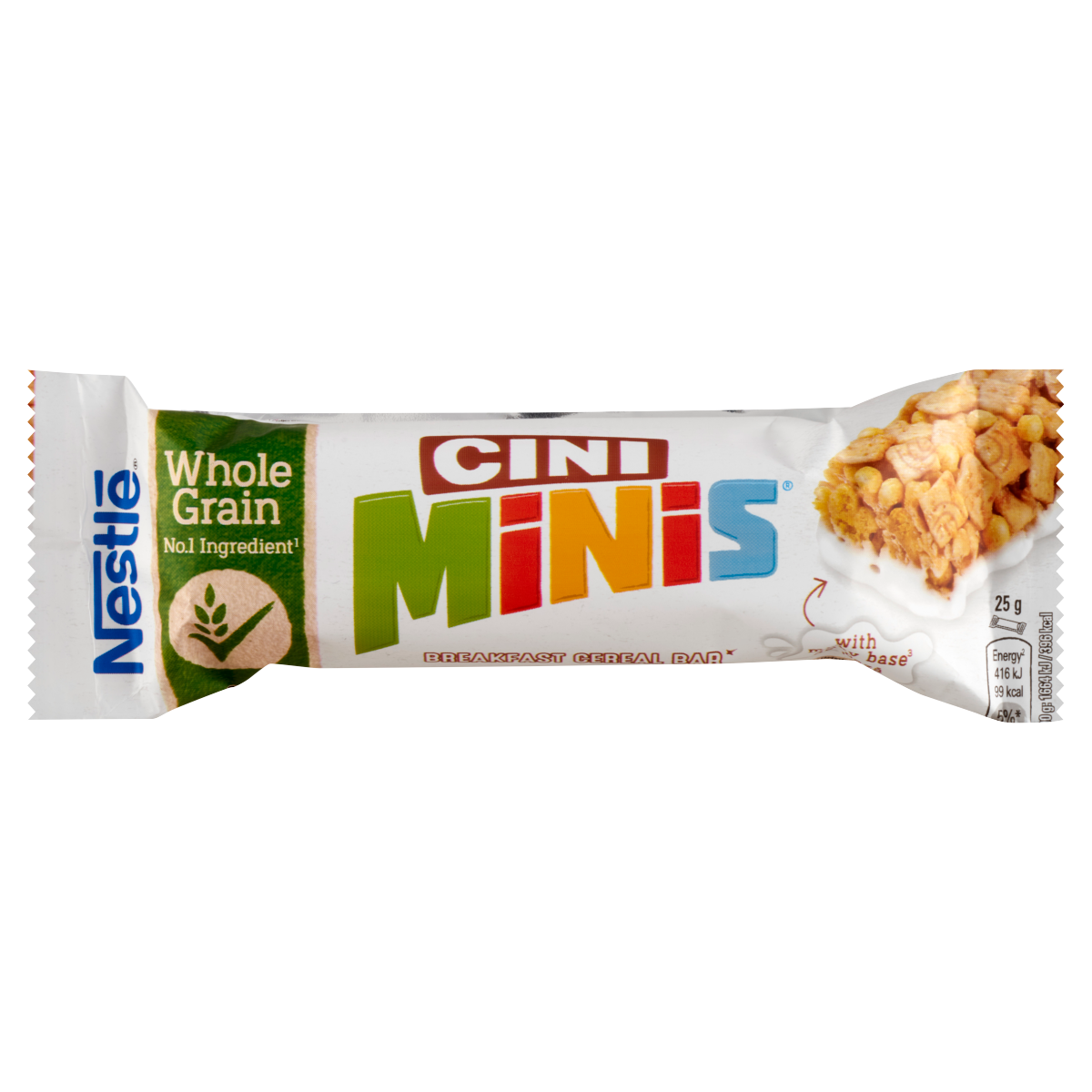 CINI MiNiS Nestlé CINI MINIS Fahéjas Gabonapehely-szelet Tejbevonó Talppal Vitaminokkal és Kalciummal 25 g