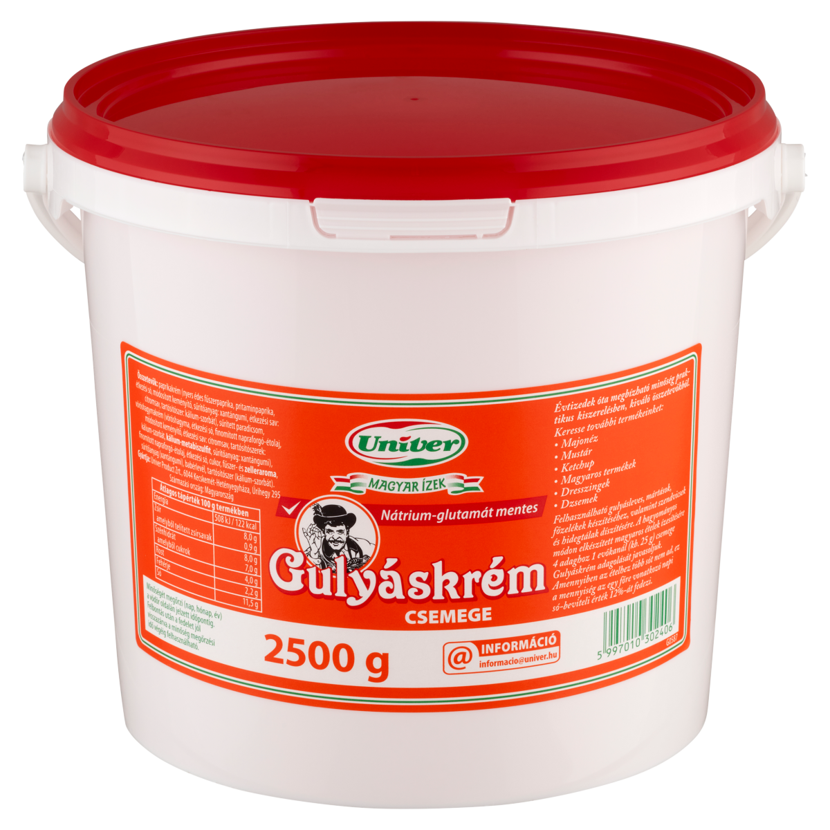 Univer Magyar Ízek Csemege Gulyáskrém 2,5 kg