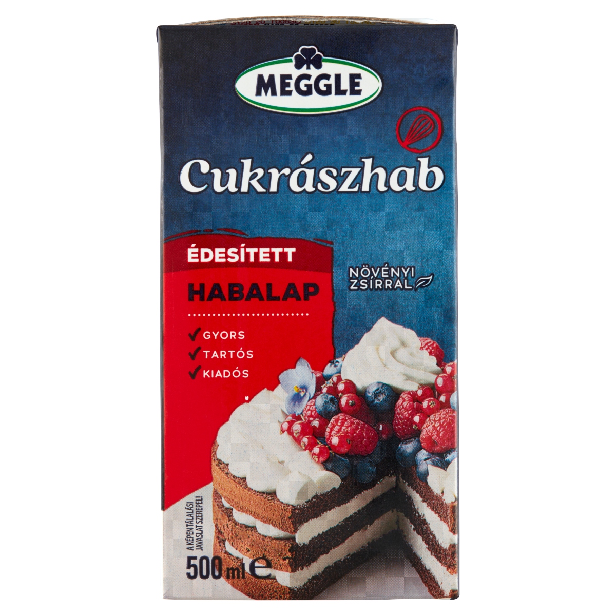 MEGGLE UHT Cukrászhab Édesített Habalap 500 ml