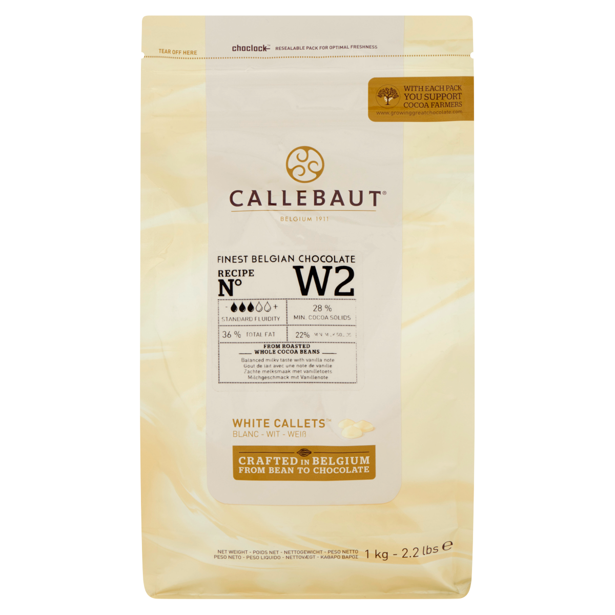 Callebaut W2NV Fehér Csokoládé Pasztillák 1 kg