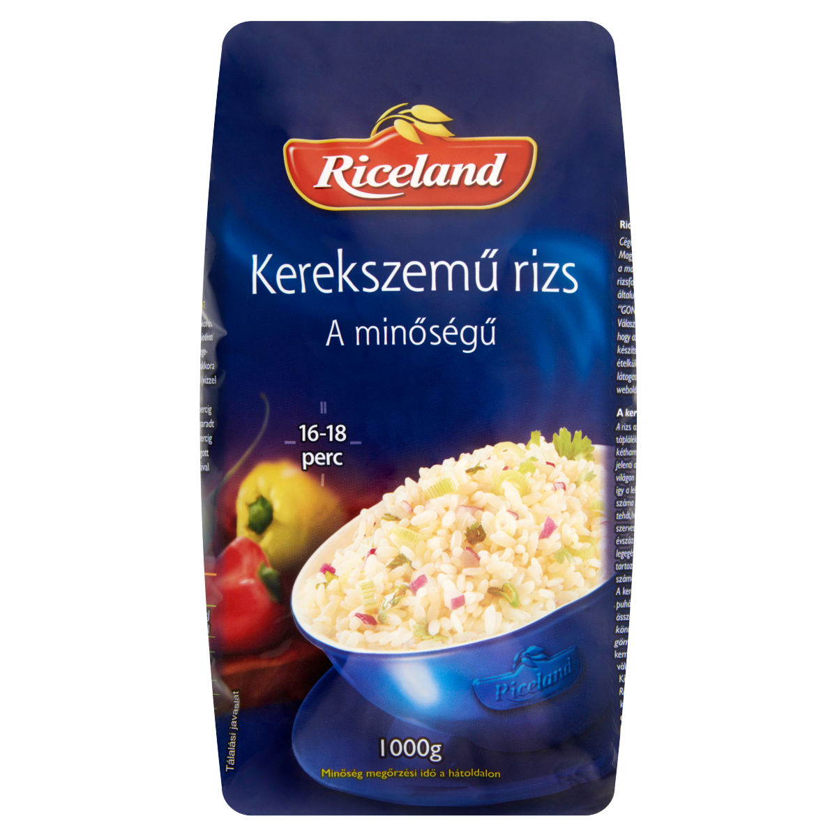Riceland Kerekszemű 'A' Minőségű Rizs 1 kg