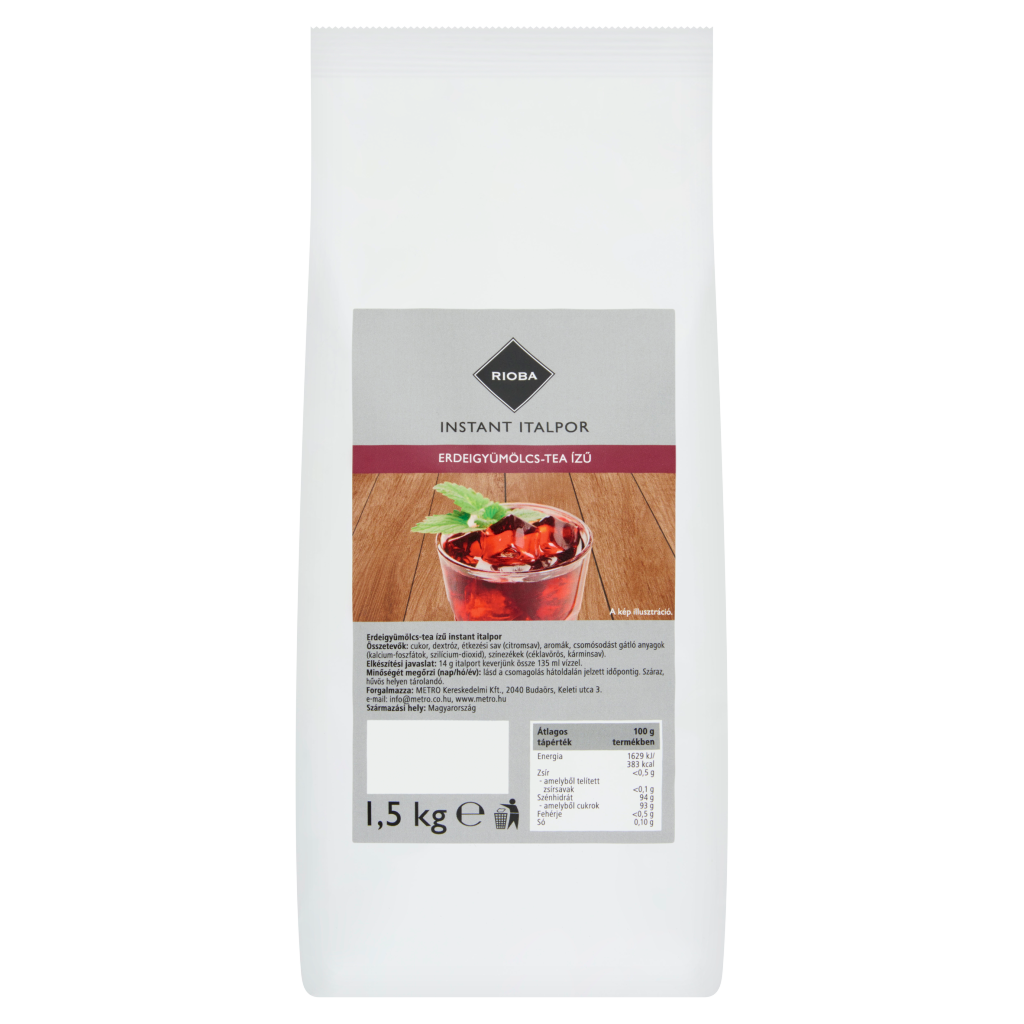RIOBA Erdeigyümölcs-tea Ízű Instant Italpor 1,5 kg