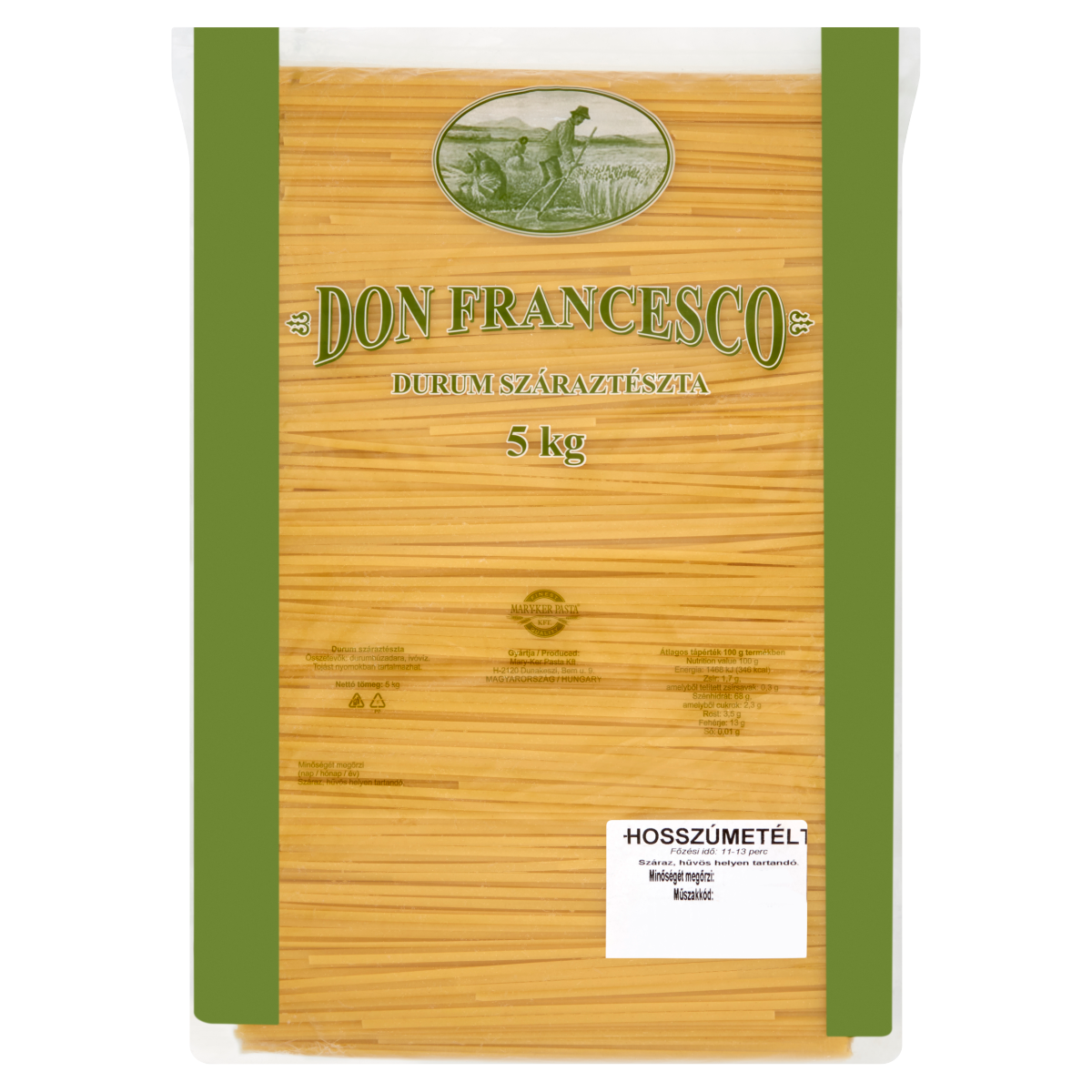 DON FRANCESCO Hosszúmetélt Durum Száraztészta 5 kg