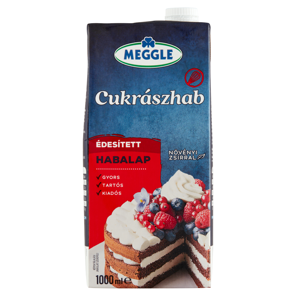 MEGGLE Cukrászhab Édesített Habalap 1 l