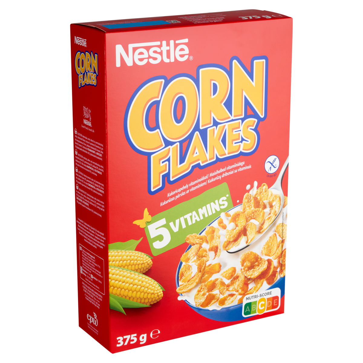 Nestlé Corn Flakes gluténmentes ropogós kukoricapehely vitaminokkal 375 g