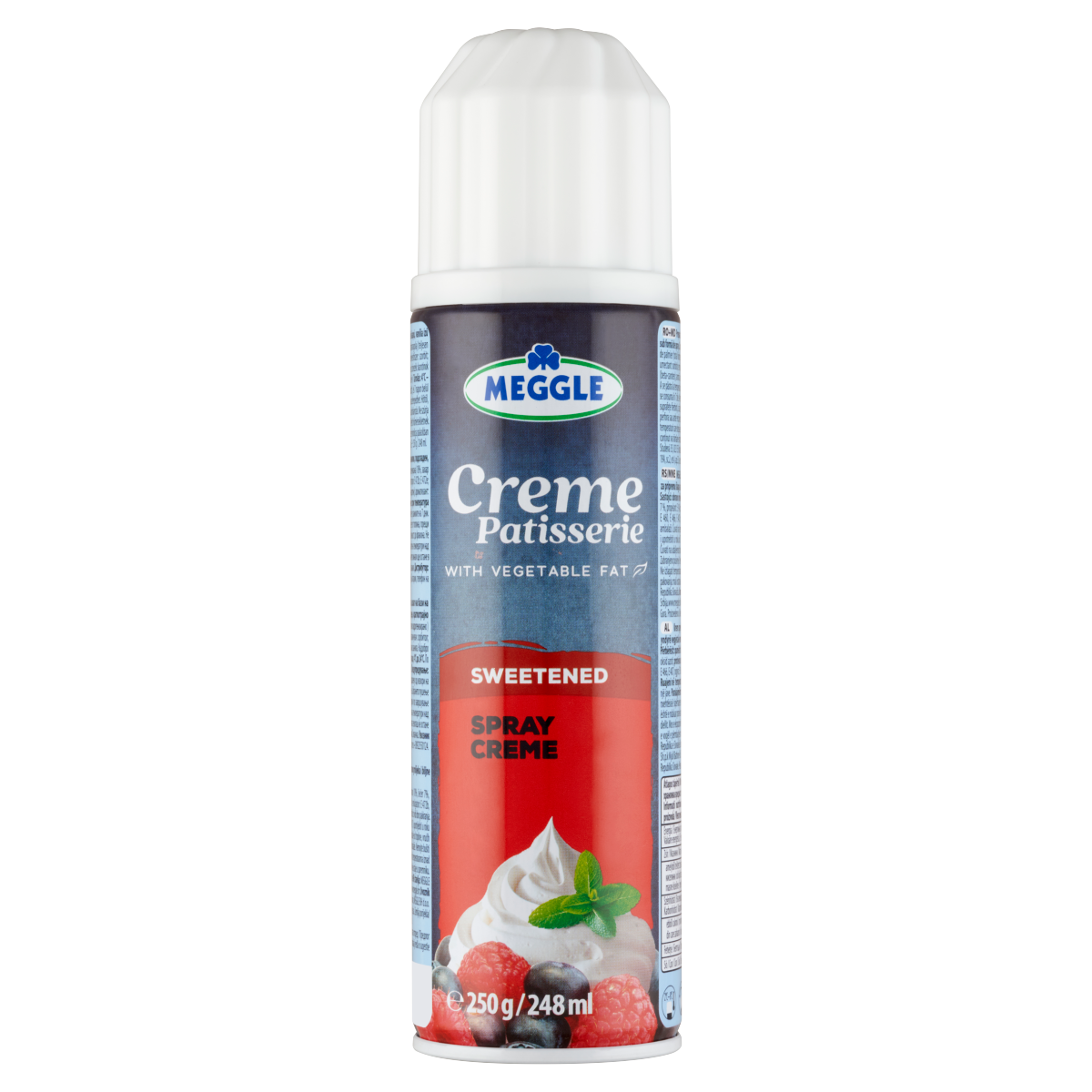 MEGGLE Creme Patisserie UHT Édesített Vanília Ízű Habspray Növényi Zsírral 250 g