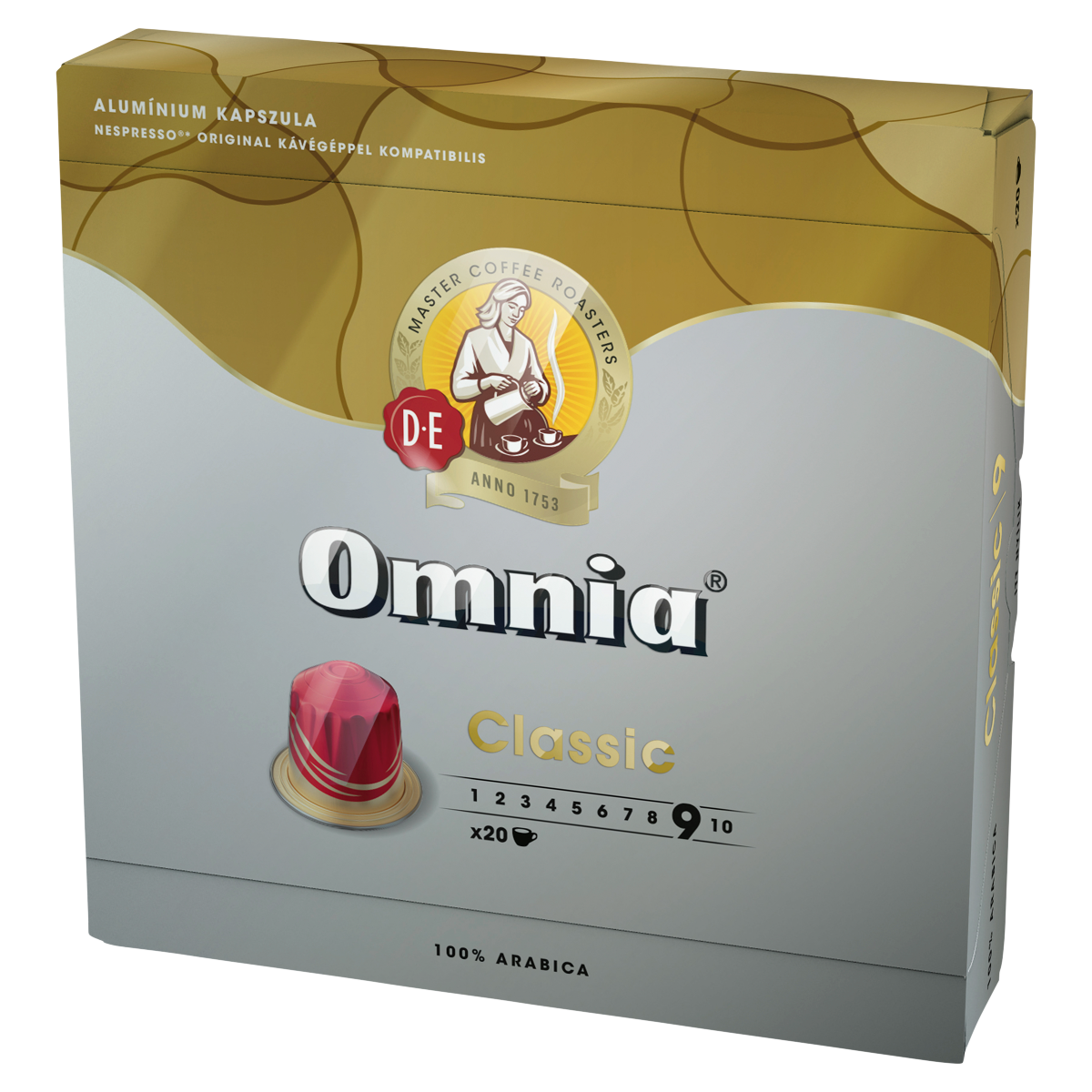 Douwe Egberts Omnia Classic őrölt-pörkölt kávé kapszulában 20 db 104 g