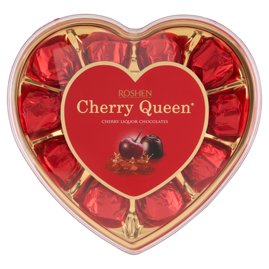 ROSHEN Cherry Queen étcsokoládés alkoholos-meggyes bonbon 122 g