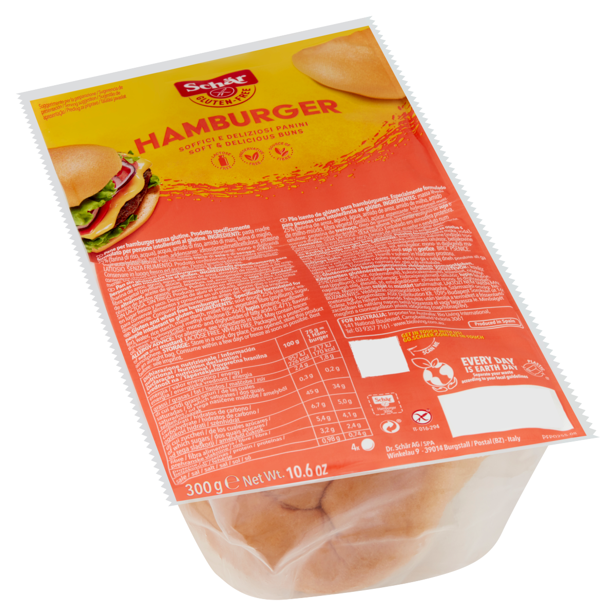 Schär gluténmentes hamburgerzsemle 300 g