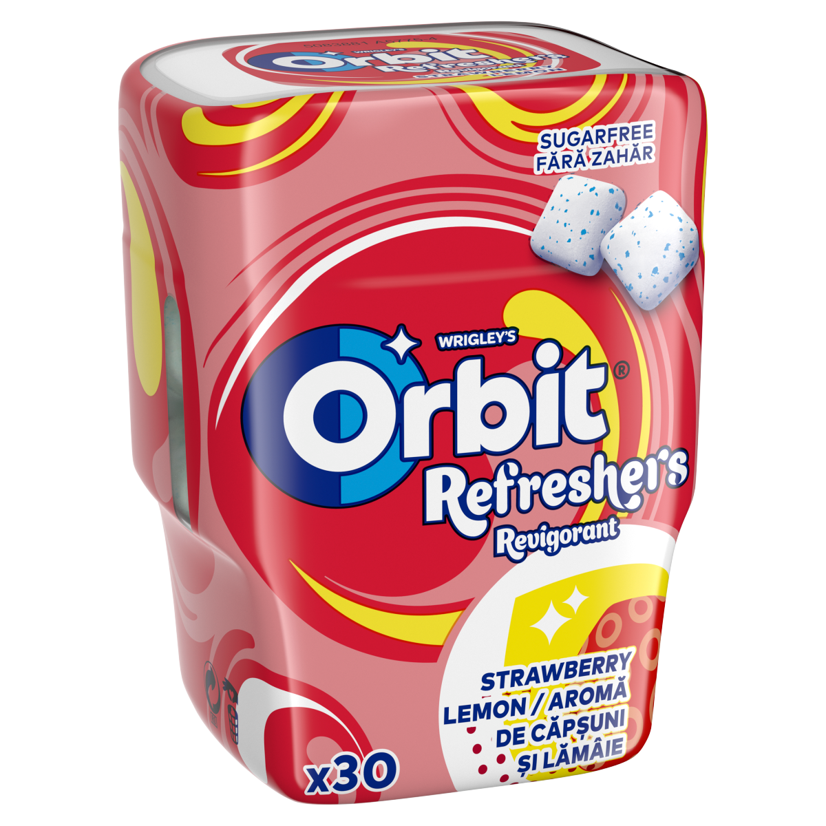 Orbit Refreshers eper- és citromízű cukormentes rágógumi édesítőszerrel 67 g