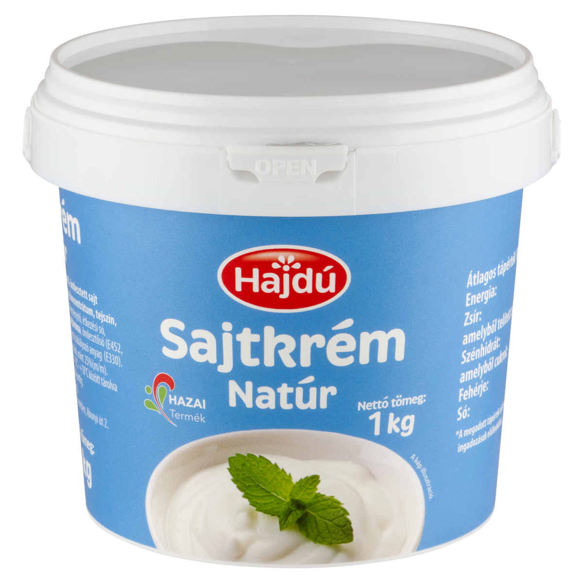 Hajdú natúr sajtkrém 1 kg