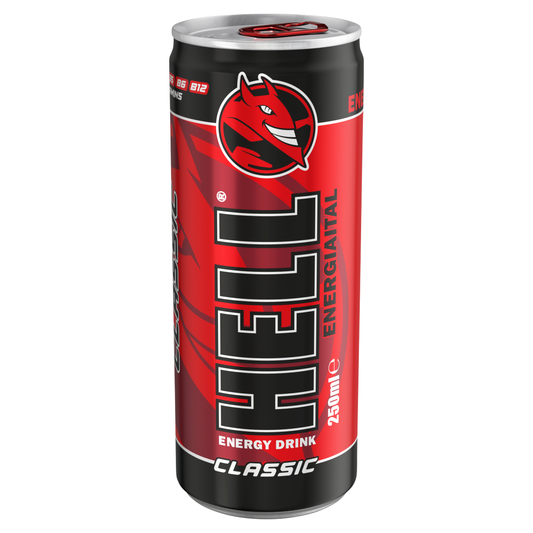 HELL Classic tuttifruttiízű, koffeintartalmú, szénsavas, alkoholmentes ital 250 ml
