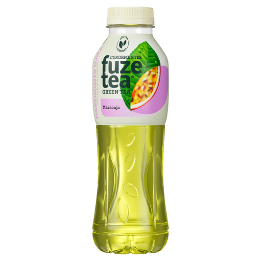 fuzetea energiamentes, szénsavmentes maracujaízű üdítőital zöld tea kivonattal 500 ml