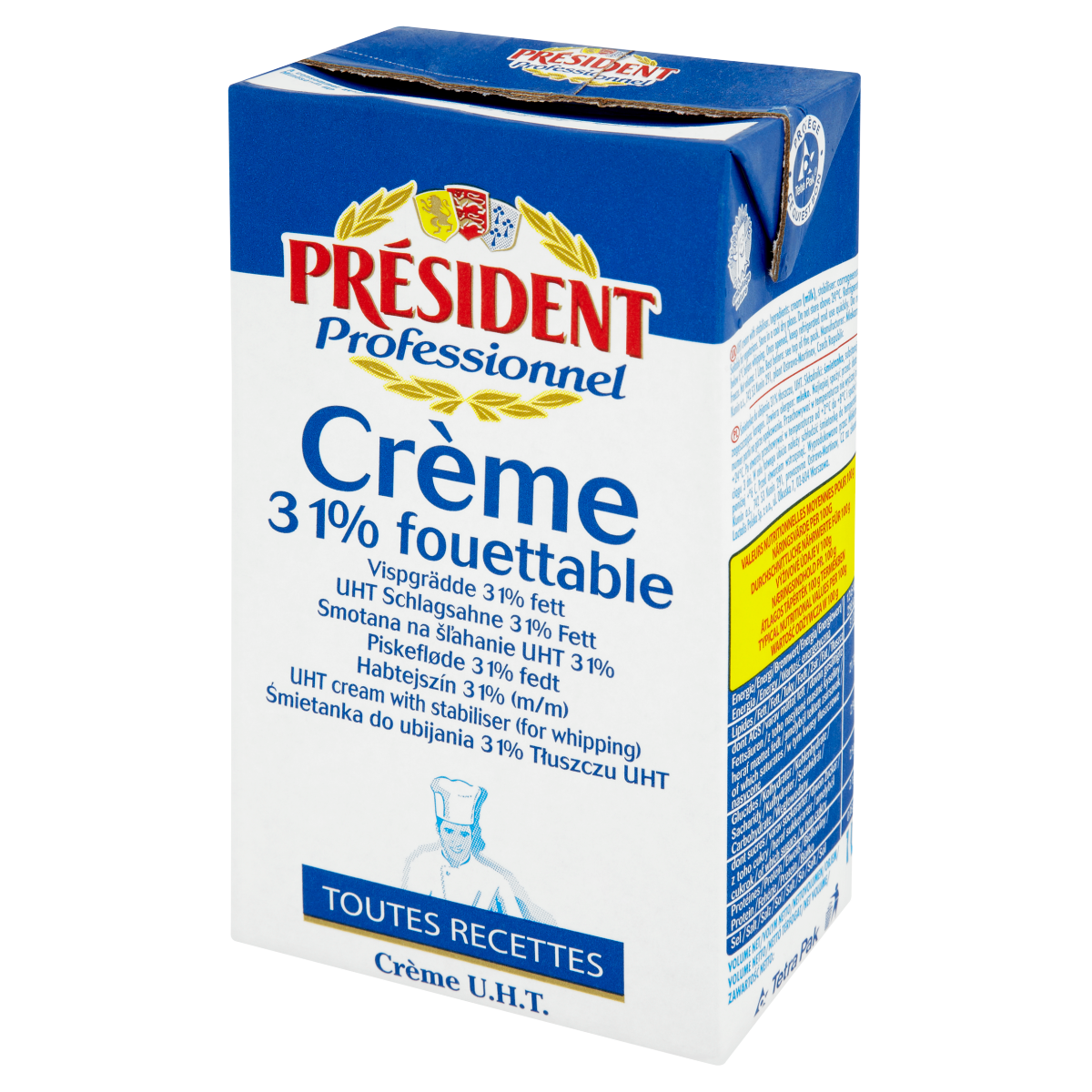 PRÉSIDENT PRESIDENT habtejszín 31% , 1l