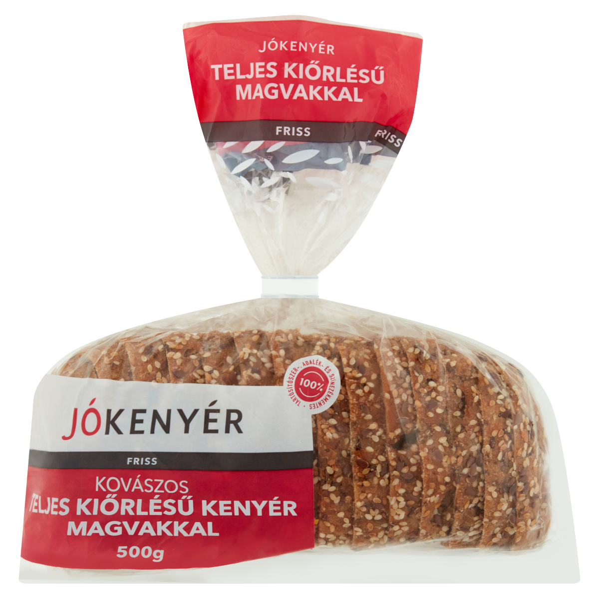 Jókenyér friss kovászos teljes kiőrlésű kenyér magvakkal 500 g