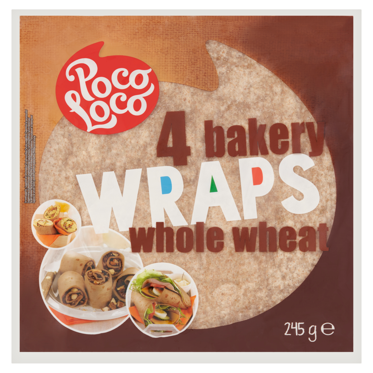 Poco Loco Tortilla Teljes Kiőrlésű Liszttel 4 x 61,25 g