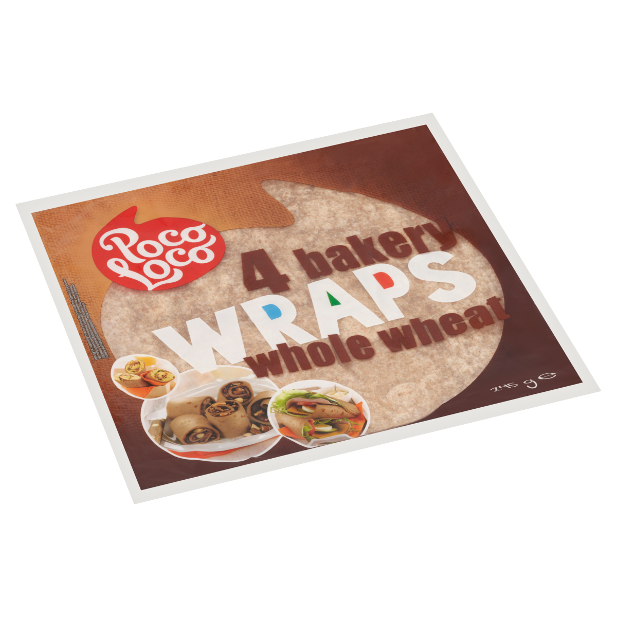 Poco Loco Tortilla Teljes Kiőrlésű Liszttel 4 x 61,25 g