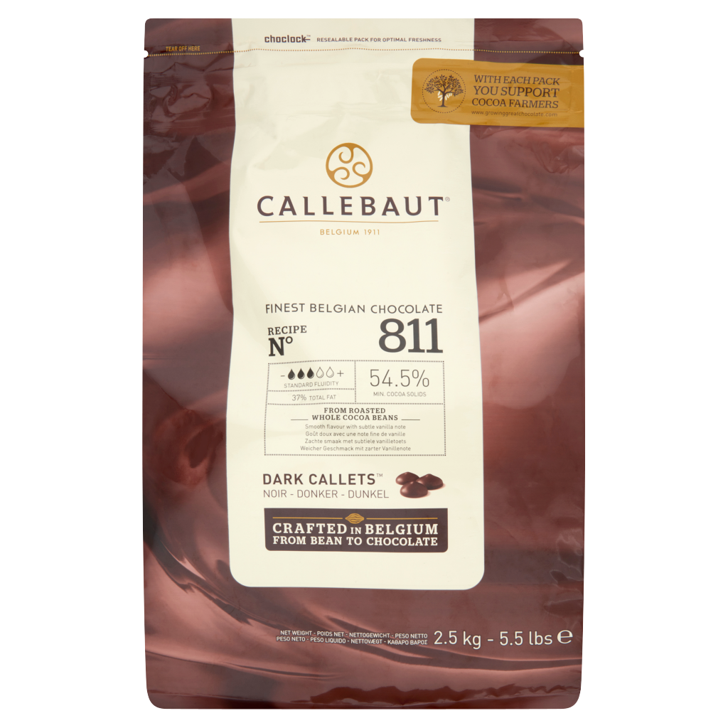 Callebaut 811NV étcsokoládé pasztillák 2,5 kg