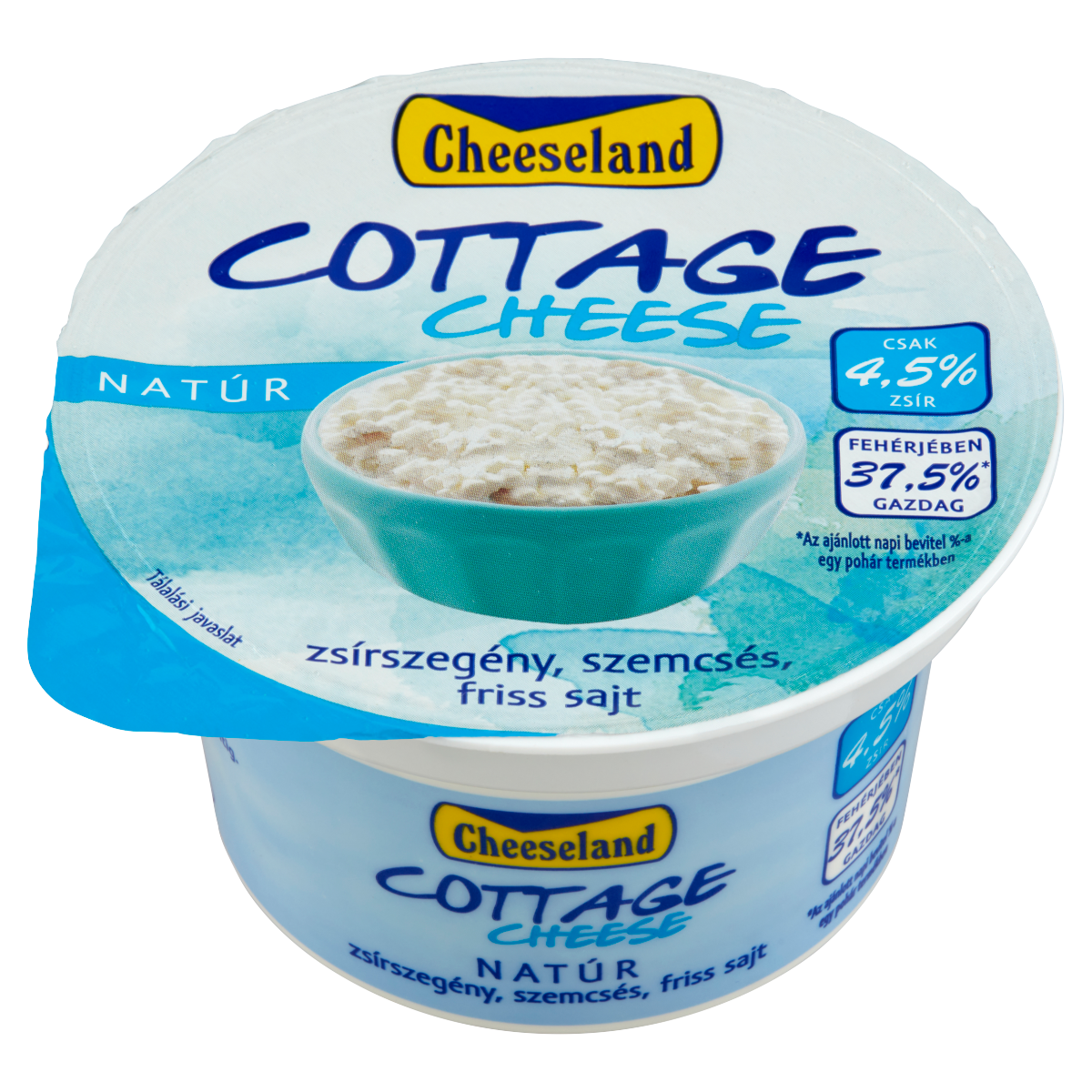 Cheeseland natúr, zsírszegény, szemcsés, friss sajt 150 g