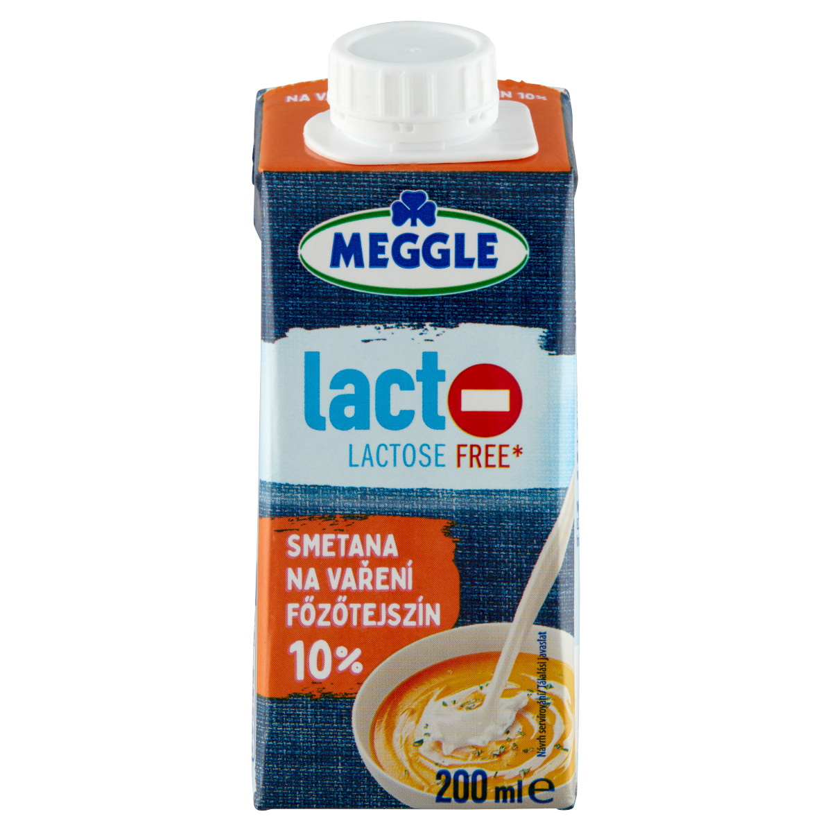 MEGGLE UHT félzsíros laktózmentes főzőtejszín 10% 200 ml