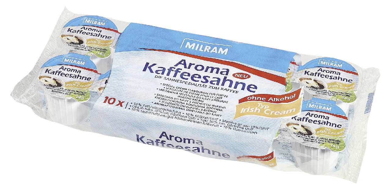 Milram 10% Irish Cream Ízesítésű Kávétejszín 10 x 14 g