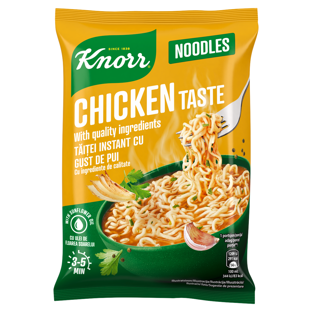 Knorr instant tésztás leves pikáns csirke ízesítéssel 61 g