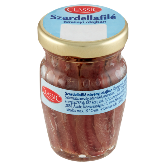 Classic Szardellafilé Növényi Olajban 80 g