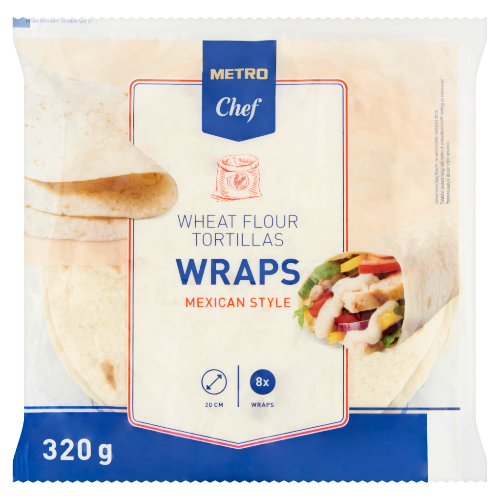 METRO Chef Búzalisztből Készült 20 cm Tortilla 8 x 40 g