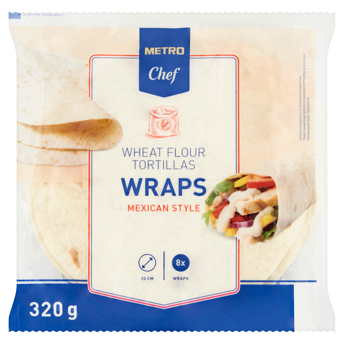 METRO Chef Búzalisztből Készült 20 cm Tortilla 8 x 40 g