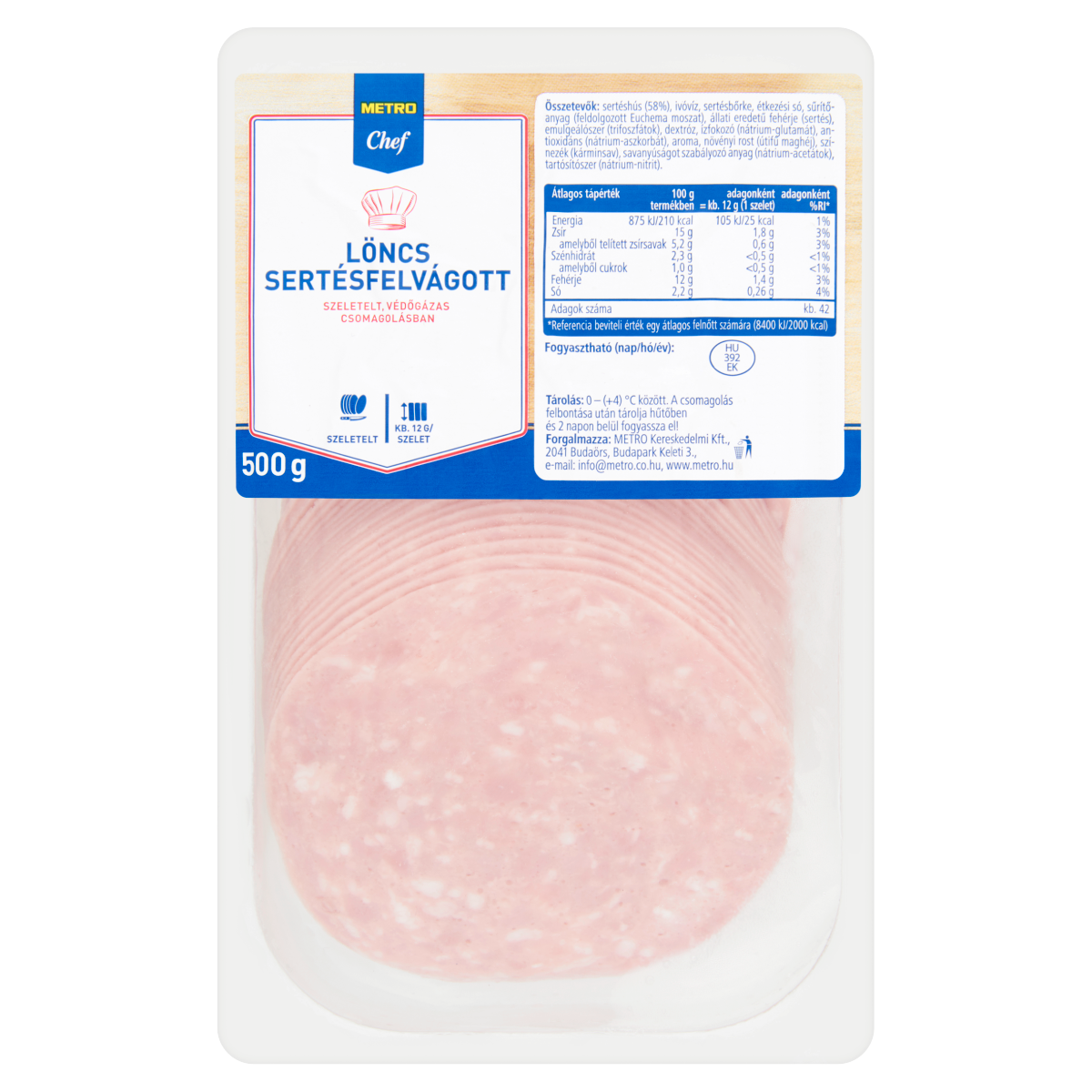 METRO Chef Szeletelt Löncs Sertésfelvágott 500 g