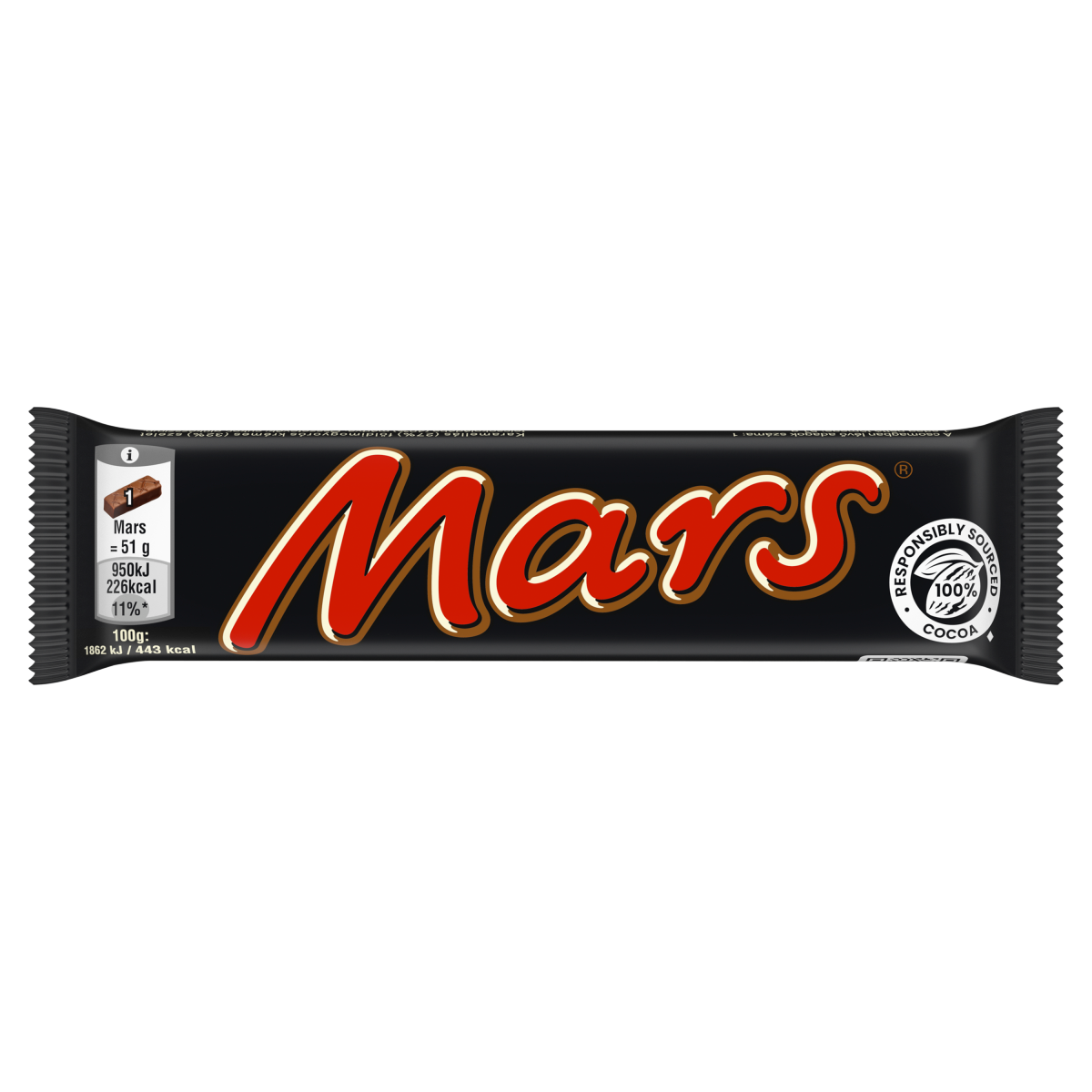 Mars karamellás földimogyorós krémes szelet tejcsokoládéba mártva 51 g