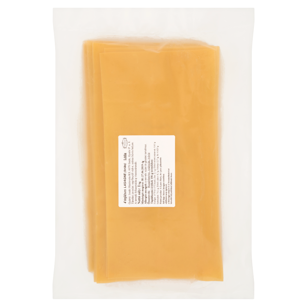 Izsáki Házitészta 4 Tojásos Óriás Lasagne 1 kg