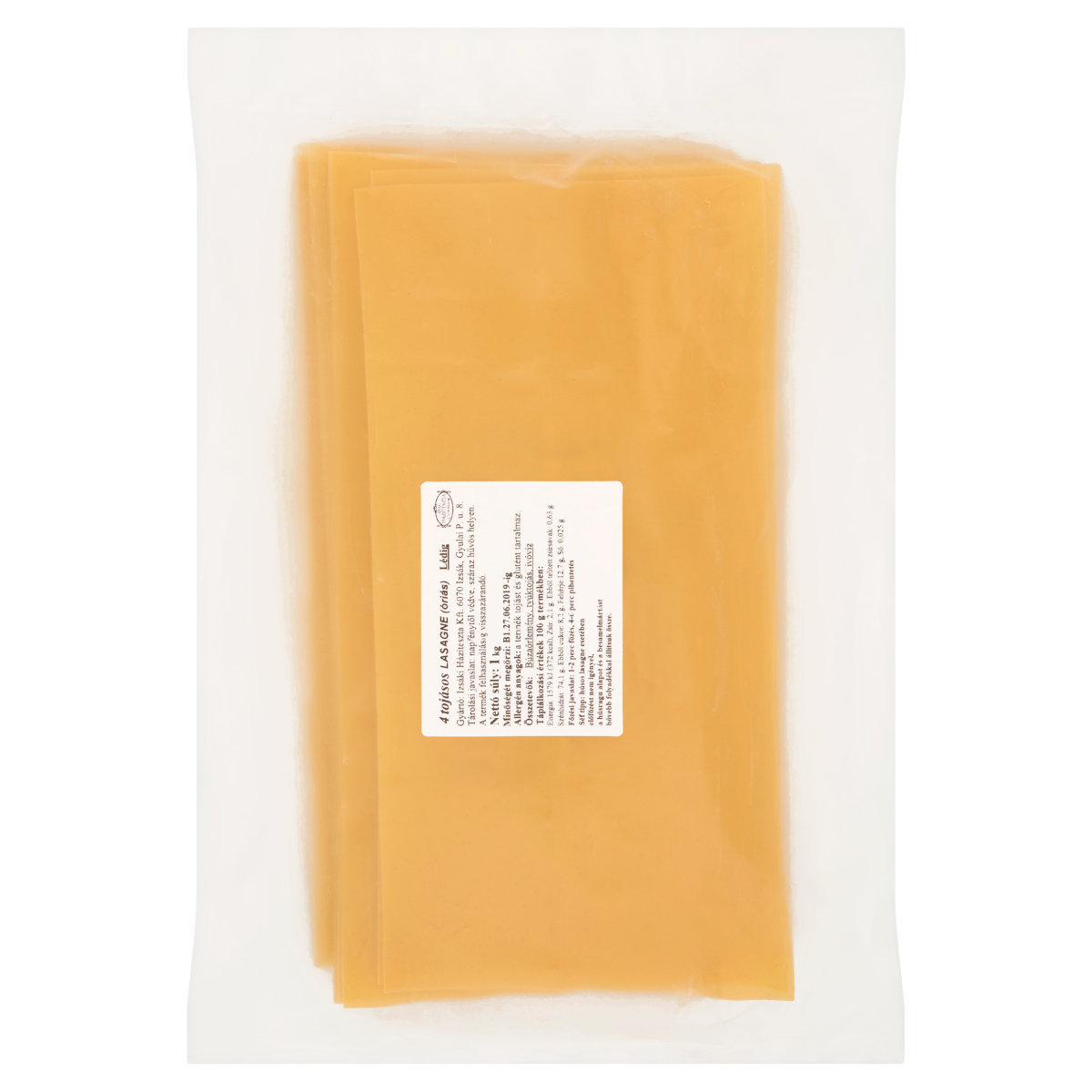 Izsáki Házitészta 4 Tojásos Óriás Lasagne 1 kg